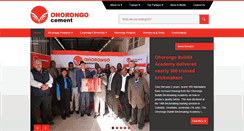 Desktop Screenshot of ohorongo-cement.com