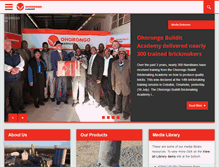 Tablet Screenshot of ohorongo-cement.com